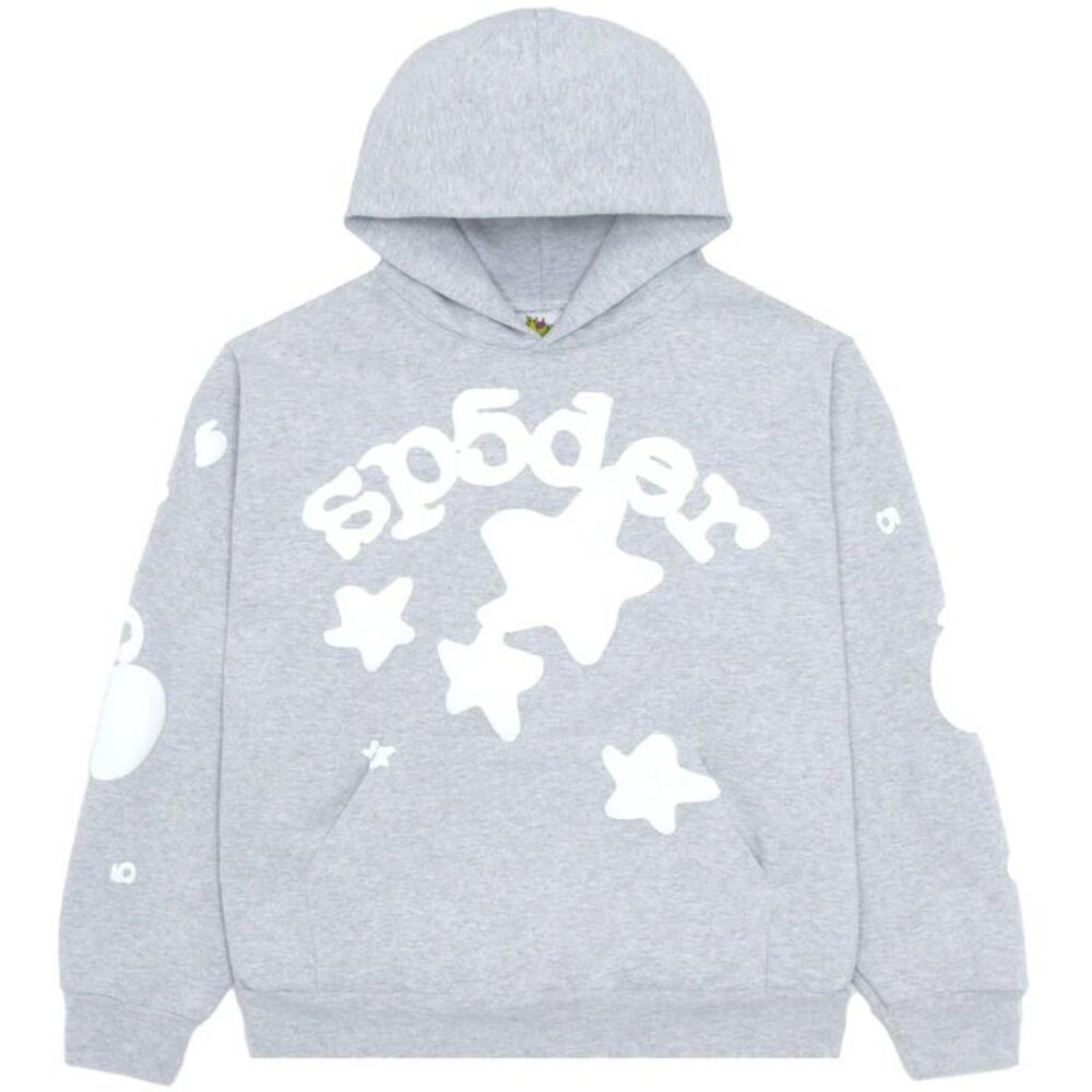 Gray Beluga Sp5der Hoodie